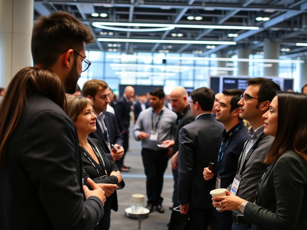 Networking on the expo floor